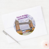 Tower Bridge London, England Art Design Ronde Sticker (Envelop)