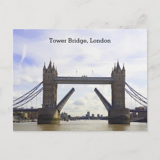 Tower Bridge London, in open positie Briefkaart (Voorkant)