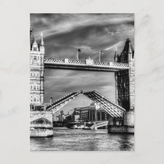 Tower Bridge London openen Briefkaart (Voorkant)