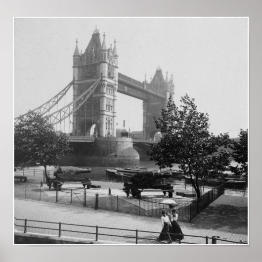 Tower Bridge London, River Thames, Engeland Poster (Voorkant)