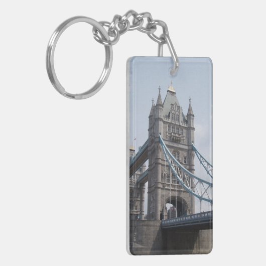 Tower Bridge London Souvenir Sleutelhanger (Voorkant Links)