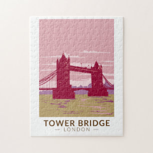 Tower Bridge London Travel Art Vintage Legpuzzel
