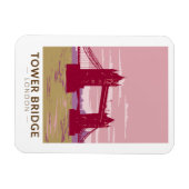Tower Bridge London Travel Art Vintage Magneet (Horizontaal)