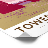 Tower Bridge London Travel Art Vintage Poster (Hoek)