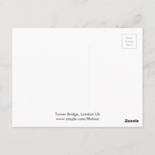 Tower Bridge London UK Briefkaart (Achterkant)