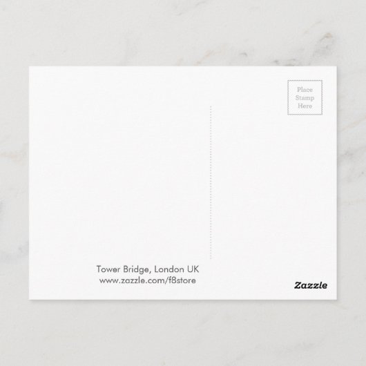 Tower Bridge London UK Briefkaart (Achterkant)