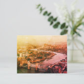 TOWER BRIDGE & RIVER THAMES AERIAL UITZICHT - LOND BRIEFKAART (Staand voorkant)