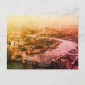 TOWER BRIDGE & RIVER THAMES AERIAL UITZICHT - LOND BRIEFKAART (Voorkant)