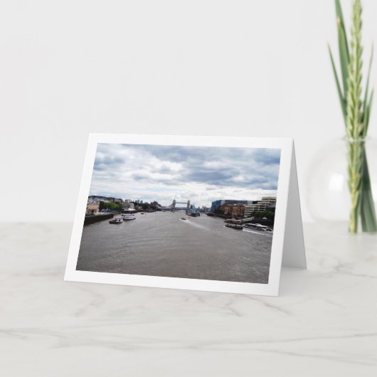 Tower Bridge & River Thames Landschap, Londen Kaart (Voorkant)