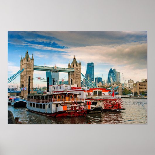 Tower Bridge River Thames Londen Poster (Voorkant)
