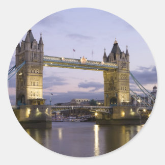 Tower Bridge River Theems Londen Engeland Ronde Sticker