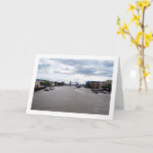 Tower Bridge & Rivier de Theems Landschap, Londen Kaart (Gele Bloem)