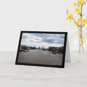 Tower Bridge & Rivier Thames Landschap Kaart (Gele Bloem)