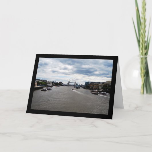 Tower Bridge & Rivier Thames Landschap Kaart (Voorkant)