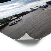 Tower Bridge & Rivier Thames Landschap Poster (Hoek)