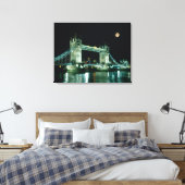 Tower Bridge 's nachts, Londen, Engeland Canvas Afdruk (Insitu (Slaapkamer))