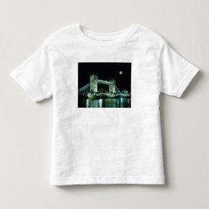 Tower Bridge 's nachts, Londen, Engeland Kinder Shirts