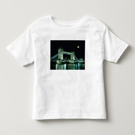 Tower Bridge 's nachts, Londen, Engeland Kinder Shirts (Voorkant)