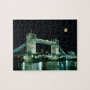Tower Bridge 's nachts, Londen, Engeland Legpuzzel