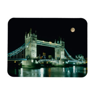 Tower Bridge 's nachts, Londen, Engeland Magneet