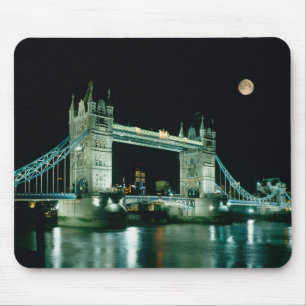 Tower Bridge 's nachts, Londen, Engeland Muismat