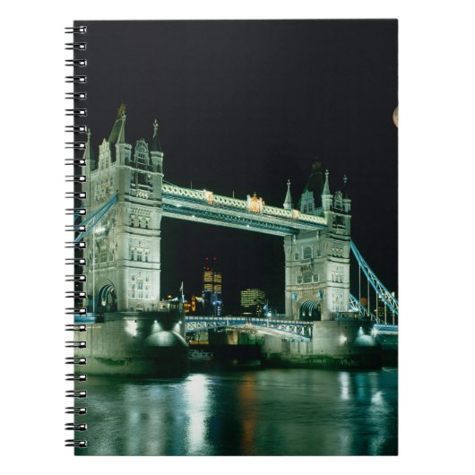 Tower Bridge 's nachts, Londen, Engeland Notitieboek (Voorkant)