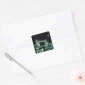 Tower Bridge 's nachts, Londen, Engeland Vierkante Sticker (Envelop)