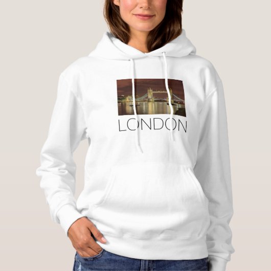 Tower Bridge 's nachts, Londen Hoodie (Voorkant)