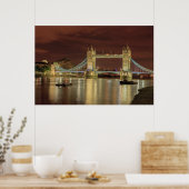 Tower Bridge 's nachts, Londen Poster (Keuken)
