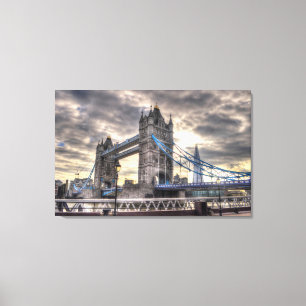 Tower Bridge & The Shard, Londen, Engeland Canvas Afdruk