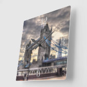 Tower Bridge & The Shard, Londen, Engeland Vierkante Klok (Hoek)