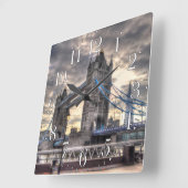 Tower Bridge & The Shard, Londen, Engeland Vierkante Klok (Hoek)