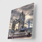 Tower Bridge & The Shard, Londen, Engeland Vierkante Klok (Hoek)
