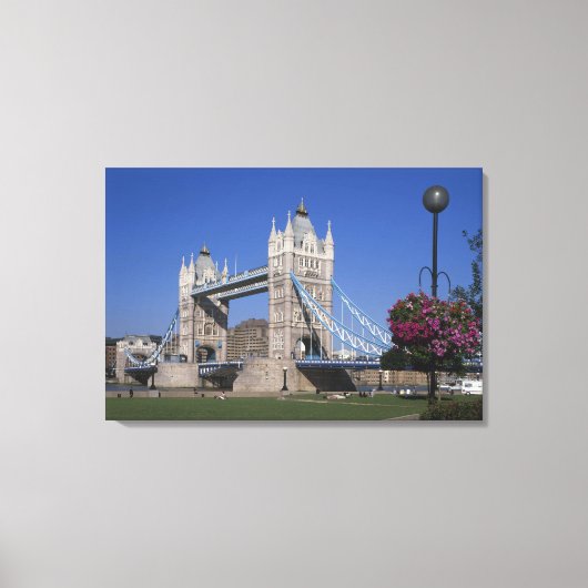 Tower Bridge, Theems, Londen, Engeland Canvas Afdruk (Voorkant)