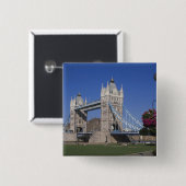 Tower Bridge, Theems, Londen, Engeland Vierkante Button 5,1 Cm (Voorkant /achterkant)