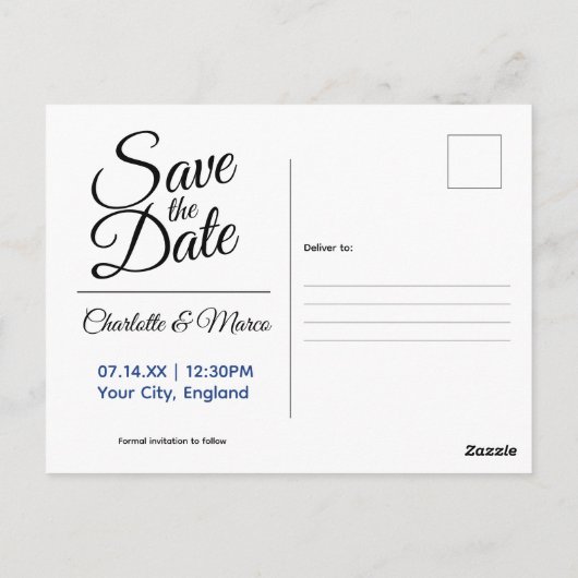 Tower Bridge Vuurwerk - Save the Date in Engeland Briefkaart (Achterkant)