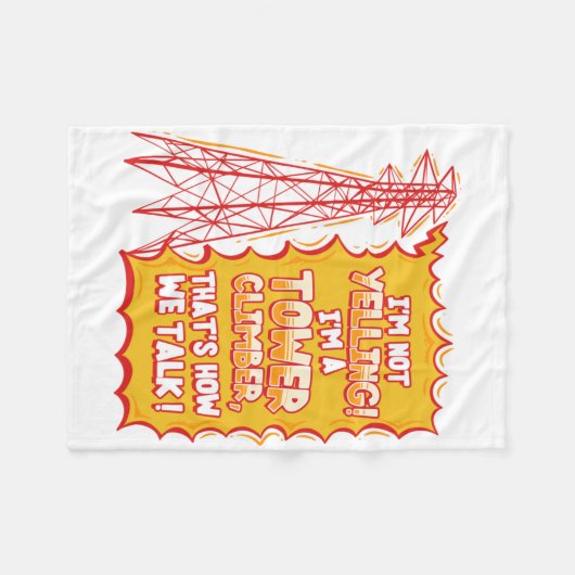 Tower Climber Industrial Climber Sticker  Fleece Deken (Voorkant (Horizontaal))