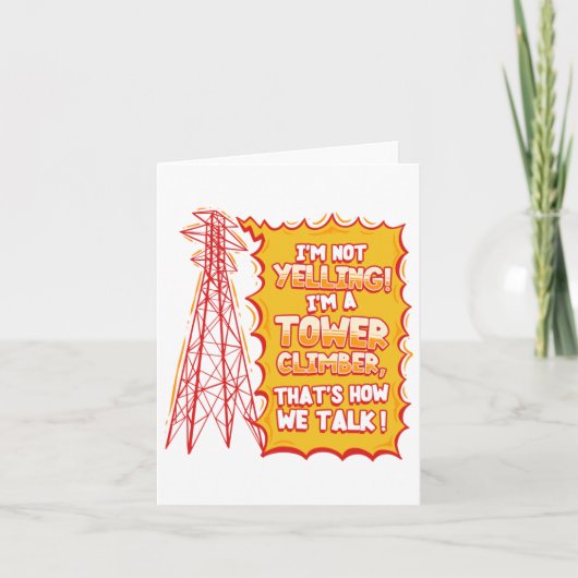 Tower Climber Industrial Climber Sticker Kaart (Voorkant)