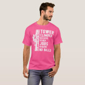 Tower Climber Technician Mannen en vrouwen Tower C T-shirt (Voorkant volledig)