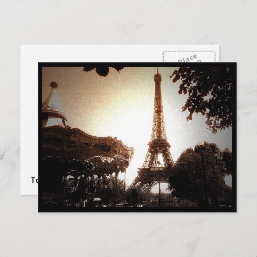 Tower Eiffel 2 Briefkaart (Voorkant / Achterkant)