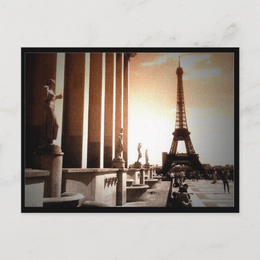 Tower Eiffel Briefkaart (Voorkant)