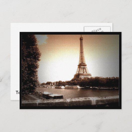 Tower Eiffel Briefkaart (Voorkant / Achterkant)