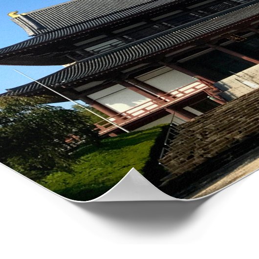 Tower en Zojoji Temple Poster (Hoek)