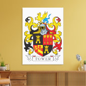 Tower Family Crest Canvas Afdruk (Insitu (Woonkamer))
