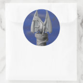 Tower Guardian - Silver Dragon Ronde Sticker (Tas)