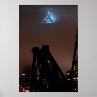 Tower in de mist poster