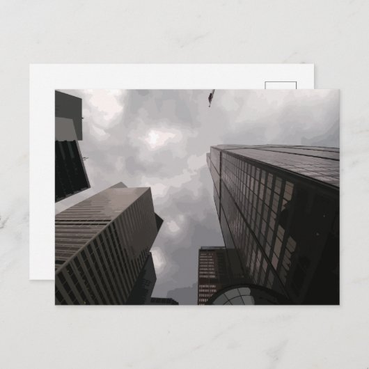 Tower in de stad. briefkaart (Voorkant / Achterkant)