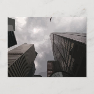 Tower in de stad. briefkaart