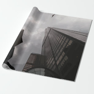 Tower in de stad. cadeaupapier