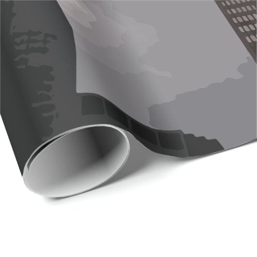 Tower in de stad. cadeaupapier (Rol Hoek)